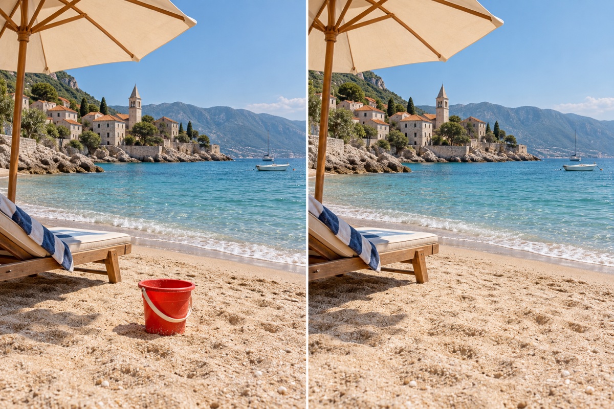Remove an object — Before / After